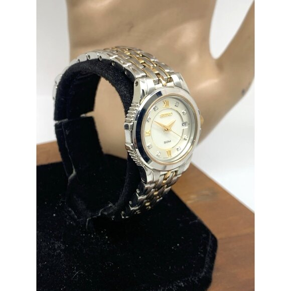 Seiko Women's Watch SXDA26 Quartz Diamond Mother of Pearl Dial 2-Tone Steel 26mm - Picture 14 of 14